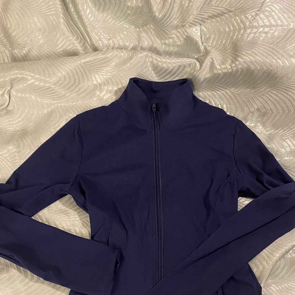 Navy Blue Zip-up Define Jacket